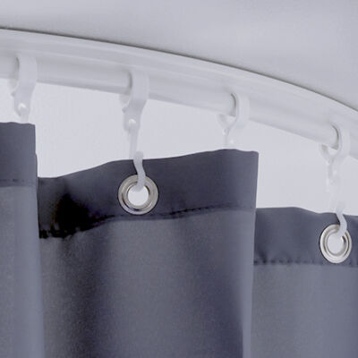 Reduced Ligature Curved Shower Rail, Shower Curtain With Liner Attached Uk