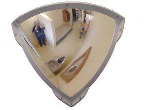 Securikey M16525HL Stainless steel quarter dome safety mirror with anti ligature frame