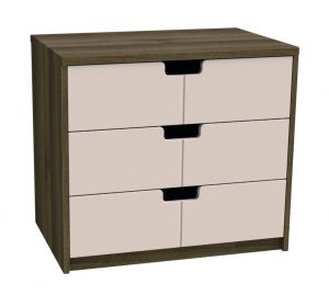Barons  MIA-CH-3-W-HR Miami 3 drawer chest
