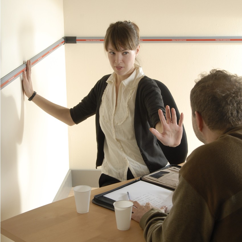 Hoyles Dado Panic Strip 1000mm Grey and Red Includes Black End Caps