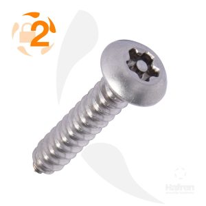 Security Screws Button Head A4-70  Stainless Steel 5-lobe Pin Self Tapper