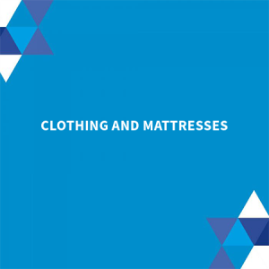 clothing and mattresses