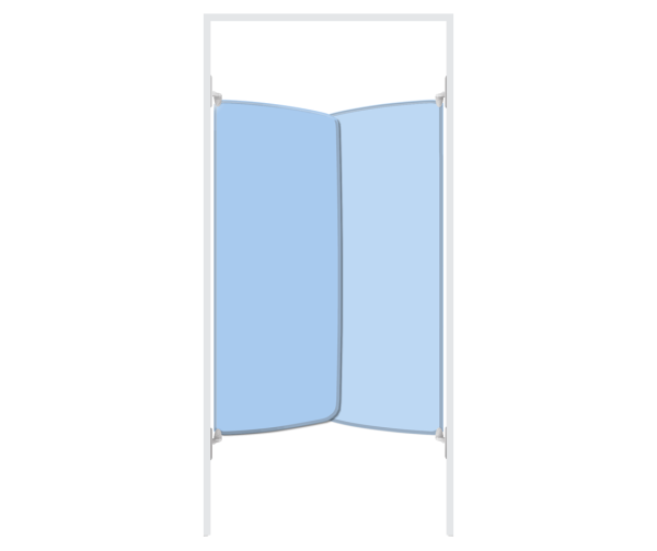 Anti-ligature en-suite door blue colour