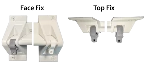 Curtain Rail End Caps face fix and top fix in pairs