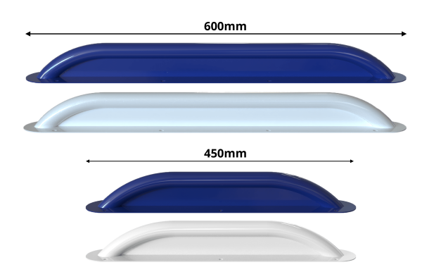 Ligature Resistant Grab Rail 4 variants blue and white 450mm and 600mm