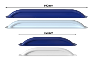 Ligature Resistant Grab Rail 4 variants blue and white 450mm and 600mm