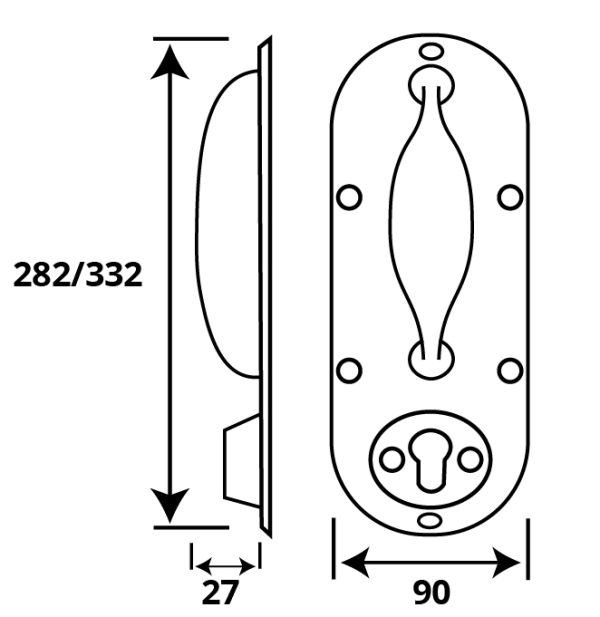 Safehinge Primera Ligature-Resistant Bedroom Lockset – Primary Override (PR-1-46)