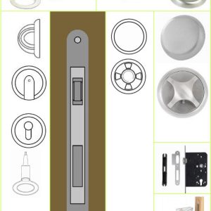 Bedroom Door Set with Bowling Ball Pull First & Second Entry Anti-Barricade INS-AX10