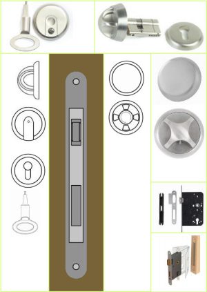Bedroom Door Set with Bowling Ball Pull First & Second Entry Anti-Barricade INS-AX10