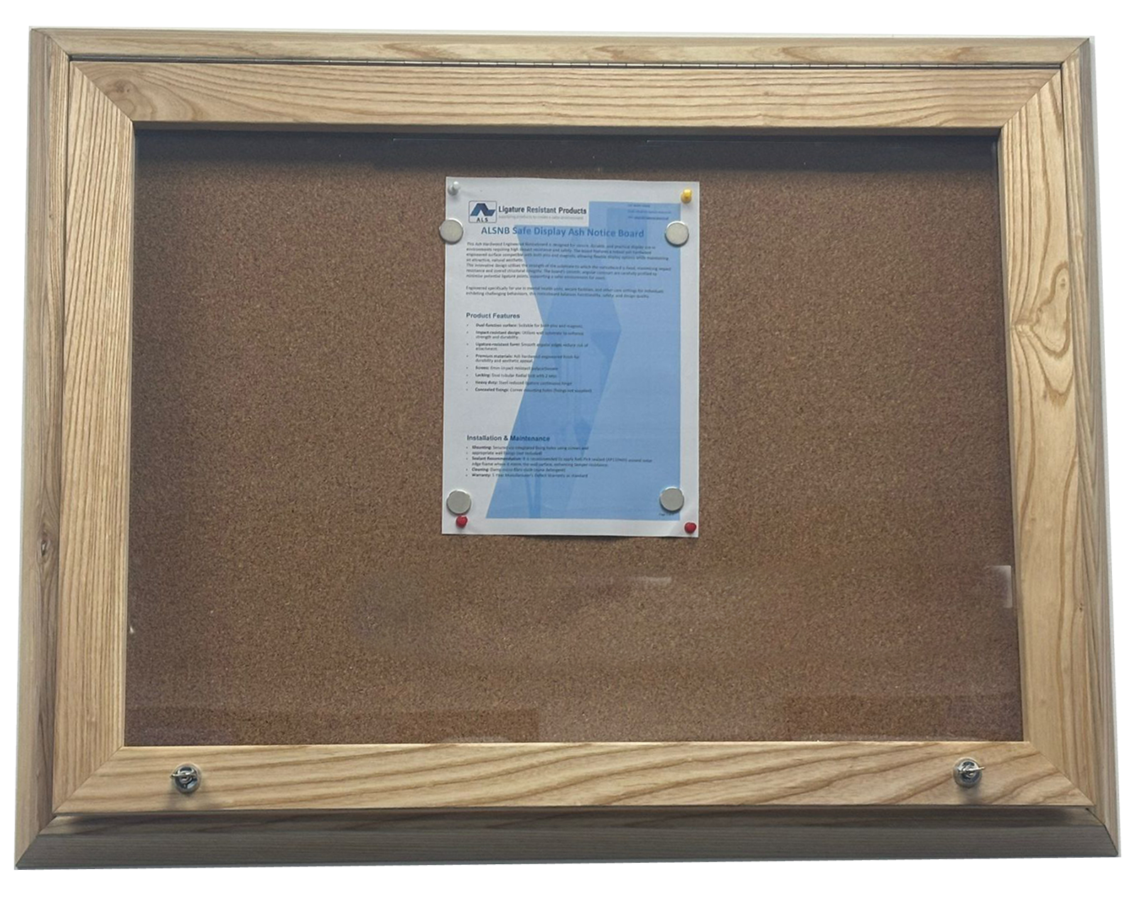 Safe Display Ash Notice Board - ALSBN