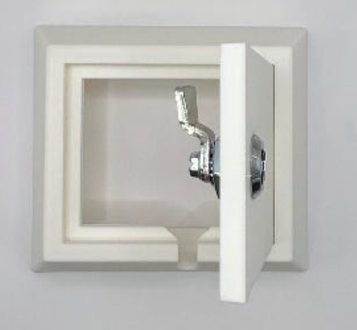 Reduced Ligature Lockable Single Socket Enclosure With Cable Apperture P5P-AL-SSE-W